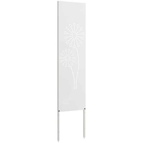  Privatnost u vrtu Bijelo 32 x 140 cm Hladno valjana čelična Slike