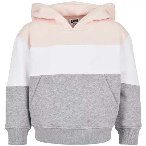 Urban Classics Kids Girls' Oversize 3-Tone Sweatshirt Light Pink/White/Grey