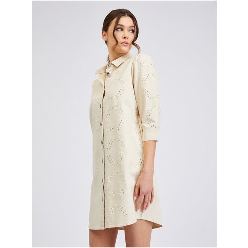 Orsay Beige Women&amp;#039;s Denim Dress - Women Slike