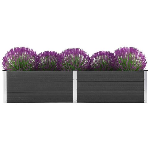  Posuda za sadnju 250 x 50 x 91 cm WPC siva Slike