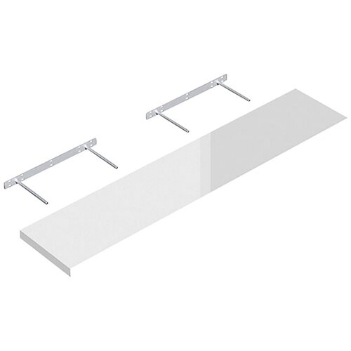 REGALUX zidna polica XL4 (23,5 x 118 x 3,8 cm, bijela visokog sjaja, opteretivost: 12 kg) Cijene