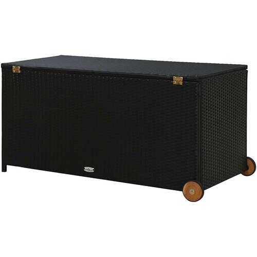 VidaXL Vrtna kutija za pohranu crna 120 x 65 x 61 cm od poliratana Slike