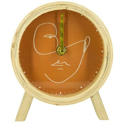  Namizna ura Face (premer: 13 cm, oranžna barva) Cene