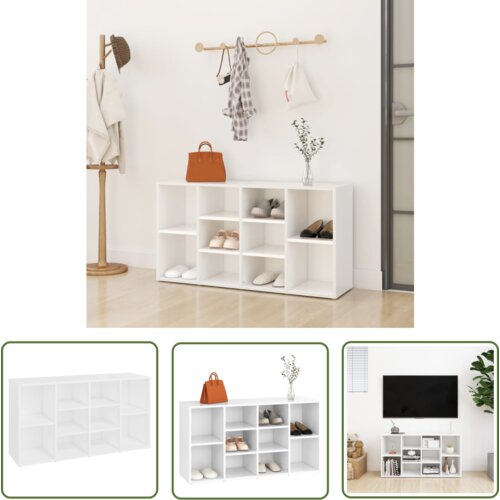 The Living Store Klop za shranjevanje čevljev bela 103x30x54,5 cm iverna plošča - Klop Za Čevlje, (21744570) Cene