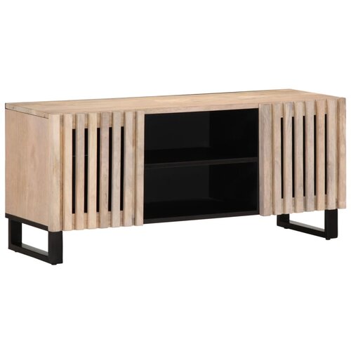  The Living Store TV omarica bela 105x34x46 cm trden mangov les - TV Omarica, (21456273) Cene