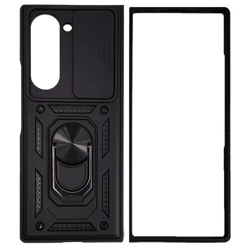 Max Mobile Maska za Samsung Galaxy Z Fold 8, TPU Anti-Shock s prstenom, crna Slike