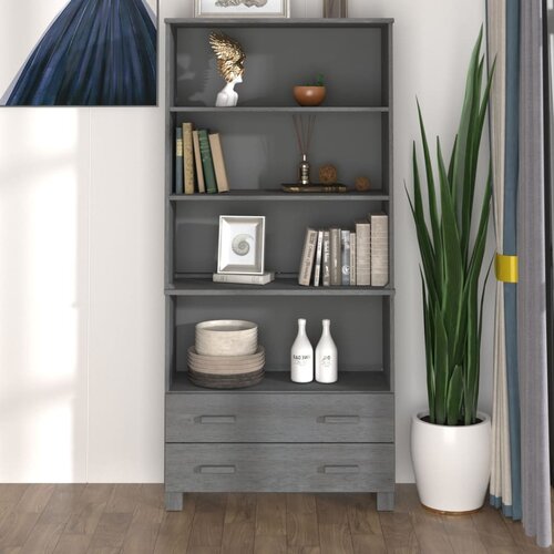 The Living Store Visoka omara HAMAR trdna borovina siva - Visoka Omarica, (21435346) Slike
