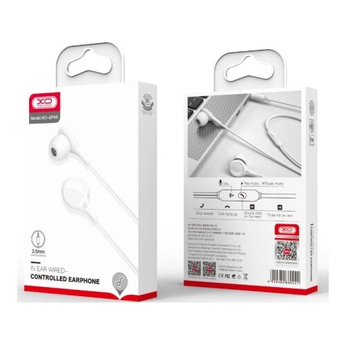 XO In-Ear Slu&amp;scaron;alice Music EP46 White Slike