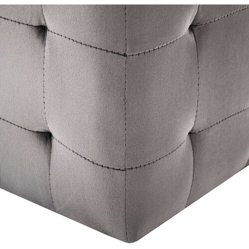  Noćni ormarići 2 kom sivi 30 x 30 x 30 cm od bar&amp;scaron;unaste tkanine Slike