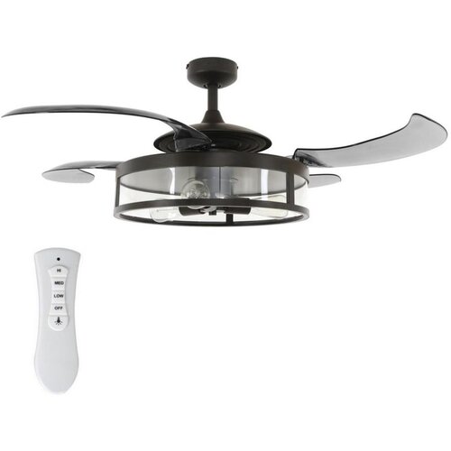  FANAWAY 212927 - LED plafonski ventilator CLASSIC 3xE27/4W/230V crni + daljinski upravljač Cene
