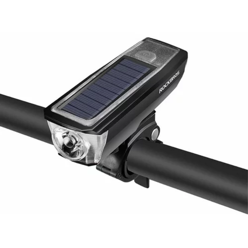 ROCKBROS HJ-052 svjetlo za bicikl i Solar Power Bank Black/White