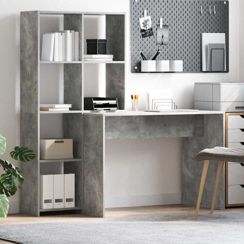  Stol Betonski sivi 138,5 x 55 x 143 cm Konstruirano drvo Cene