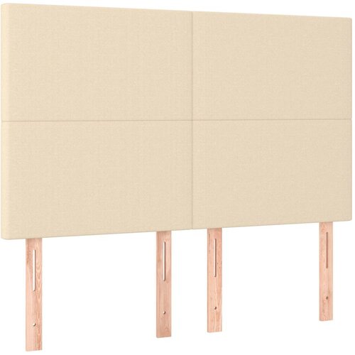  Krevet s oprugama i madracem krem 140x200 cm od tkanine Slike