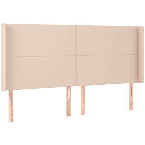  Uzglavlje boja cappuccina 183x16x118/128cm od umjetna koža Slike