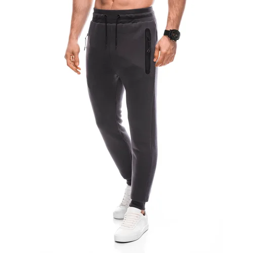 Edoti Men's sweatpants with zippered pockets EM-PASK-0102