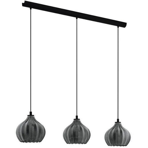 Eglo Tamallat viseća lampa 3xE27, 105 cm, crna, dimljeno staklo, 43577 Cijene