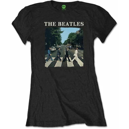 The Beatles majica Abbey Road & Logo M Črna