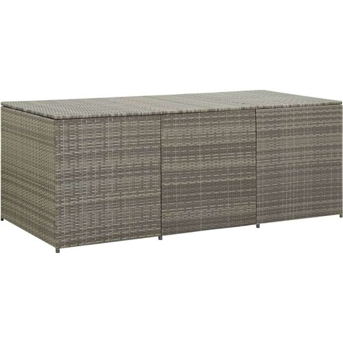 vidaXL Vrtna &scaron;katla za shranjevanje poli ratan 180x90x75 cm siva Cene