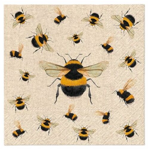 Dekupaž salvete - Dancing Bees - 1kom Slike