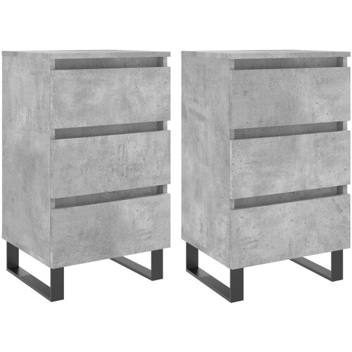 Maison Chic Dvo delni komplet Nočne omarice - Nočne mize betonsko siva 40x35x69 cm inženirski les, (21687969) Slike