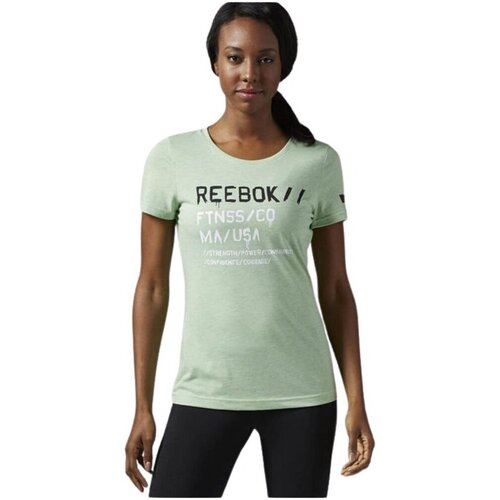 Reebok Majice s kratkimi rokavi AO0891 Zelena Slike