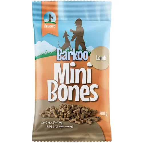 Barkoo Varčno pakiranje Mini Bones (pol-vlažni) 4 x / 8 x 200 g - Z jagnjetino 4 x 200 g