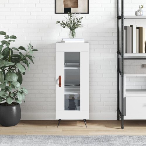 vidaXL Komoda sjajna bijela 34 5 x 34 x 90 cm od konstruiranog drva Cijene