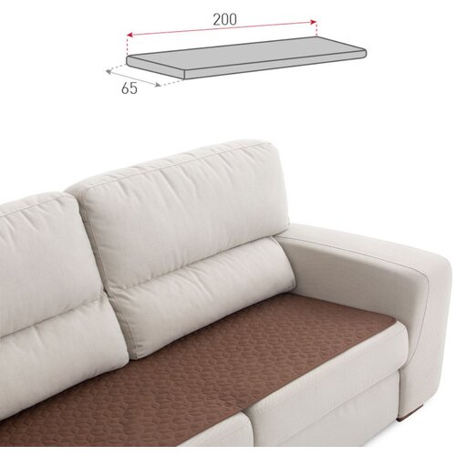 SOFA Vodoodbojna podloga za sedežno garnituro - topper 65 x 200cm rjava Cene