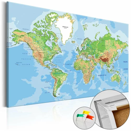  Slika na plutenoj podlozi - World Geography [Cork Map] 60x40
