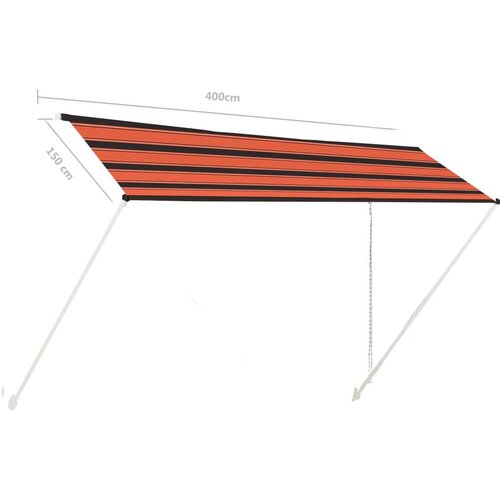  Tenda na uvlačenje 400 x 150 cm narančasto-smeđa Slike