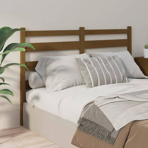  Uzglavlje za krevet boja meda 166 x 4 x 100 cm masivna borovina