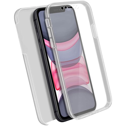 AVIZAR Integralna lupina: mehka sprednja stran in trda zadnja stran - prozorna str. Apple iPhone 11, (20600401) Slike