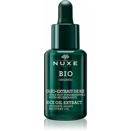 Nuxe bio organic rice oil extract night hranilno in regeneracijsko olje za kožo 30 ml za ženske
