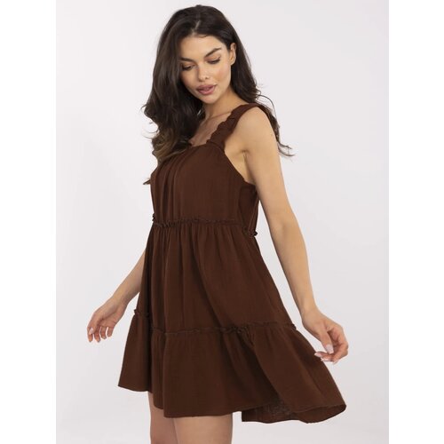Italy Moda Dress-MI-SK-A5036.78-brown Cene