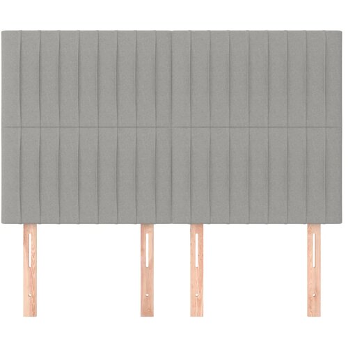  Uzglavlje svijetlosivo 144x5x118/128 cm tkanina Slike