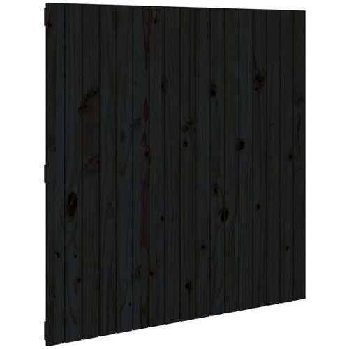  Zidno uzglavlje crni 108x3x110 cm od masivne borovine Slike