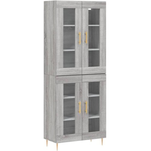 Maison Chic Visoka Komoda - Predalnik siva sonoma 69,5x34x180 cm inženirski les, (21718926) Cene