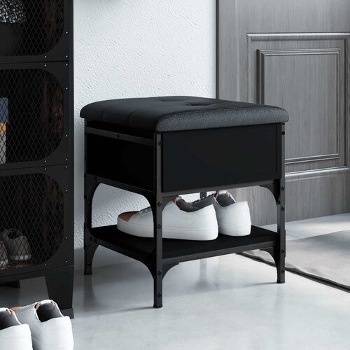  Klupa za cipele crna 42 x 42 x 45 cm od konstruiranog drva Cijene