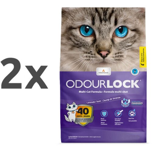 OdourLock posip za muce Lavanda - sivka 2 x 12 kg Slike