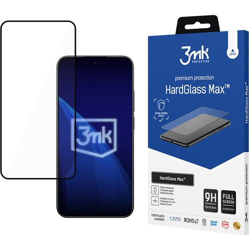 3mk KALJENO STEKLO HARDGLASS MAX ČRNO ZA XIAOMI REDMI NOTE 15 PRO 5G, (5000293083) Cene