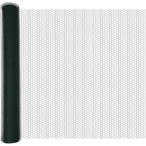 VidaXL heksagonalna ograda Zelena 1x10 m Čelik Slike