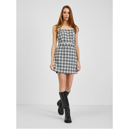 Orsay Black & White Checkered Dress - Ladies Slike