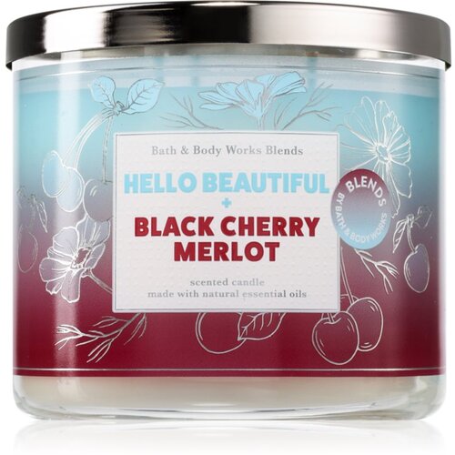 Bath & Body Works Hello Beautiful + Black Cherry Merlot mirisna svijeća 411 g Cijene