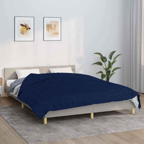 vidaXL Obtežena odeja modra 220x230 cm 11 kg blago Cene