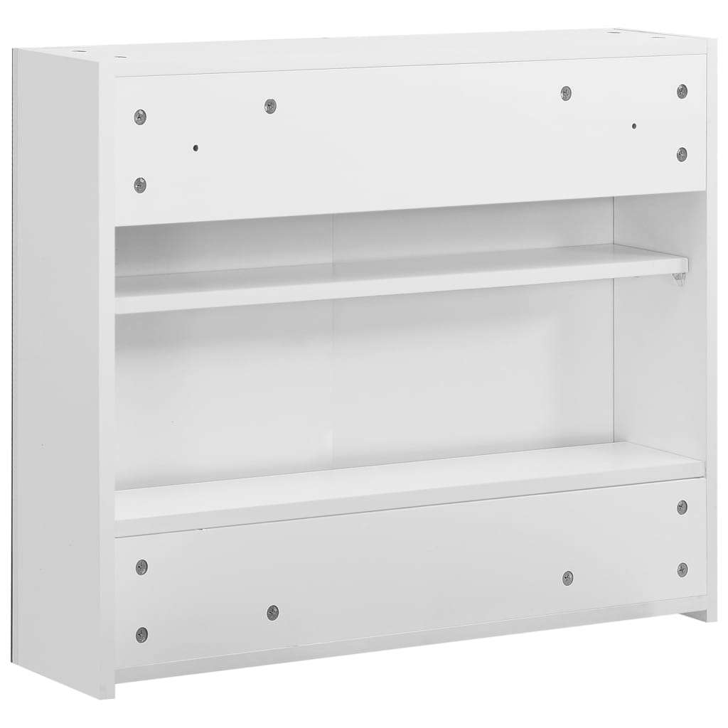 VidaXL Kupaonski ormarić s ogledalom bijeli 80 x 15 x 60 cm MDF Slike