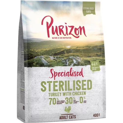 Purizon Sterilised Adult puran & piščanec - brez žit - 400 g