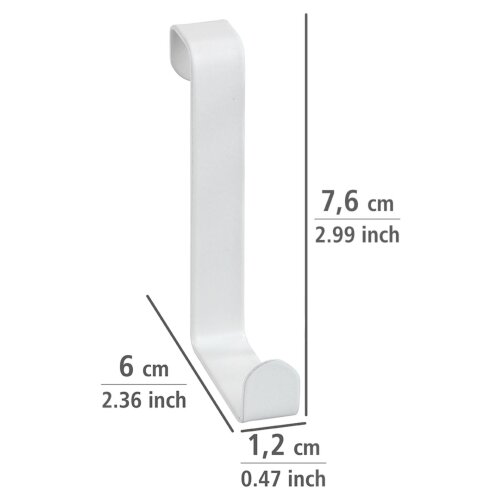 Wenko 23545100-Ve&amp;scaron;alica za vrata 7,6x6 cm bela Slike