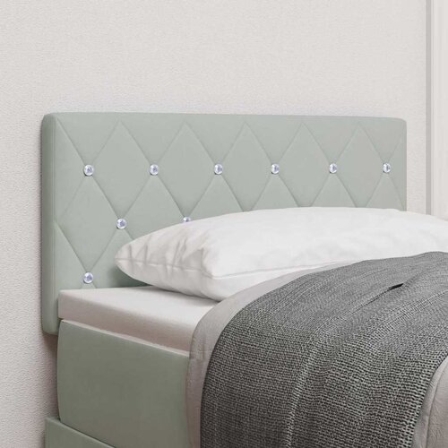  LED glava kreveta s LED trakama Svijetlo siva 80 cm Baršun Cene