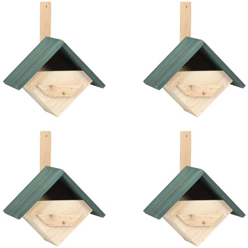VidaXL Ptičje hi&amp;scaron;ice 4 kosi 24x16x30 cm les jelke Slike