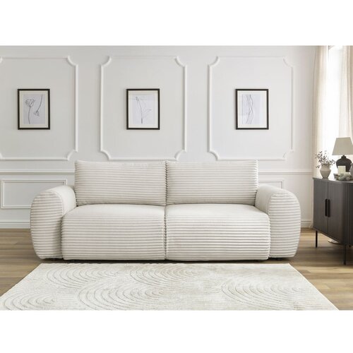 Bobochic Paris Krem sklopiva sofa od samta 257 cm Lucien &amp;ndash; Slike
